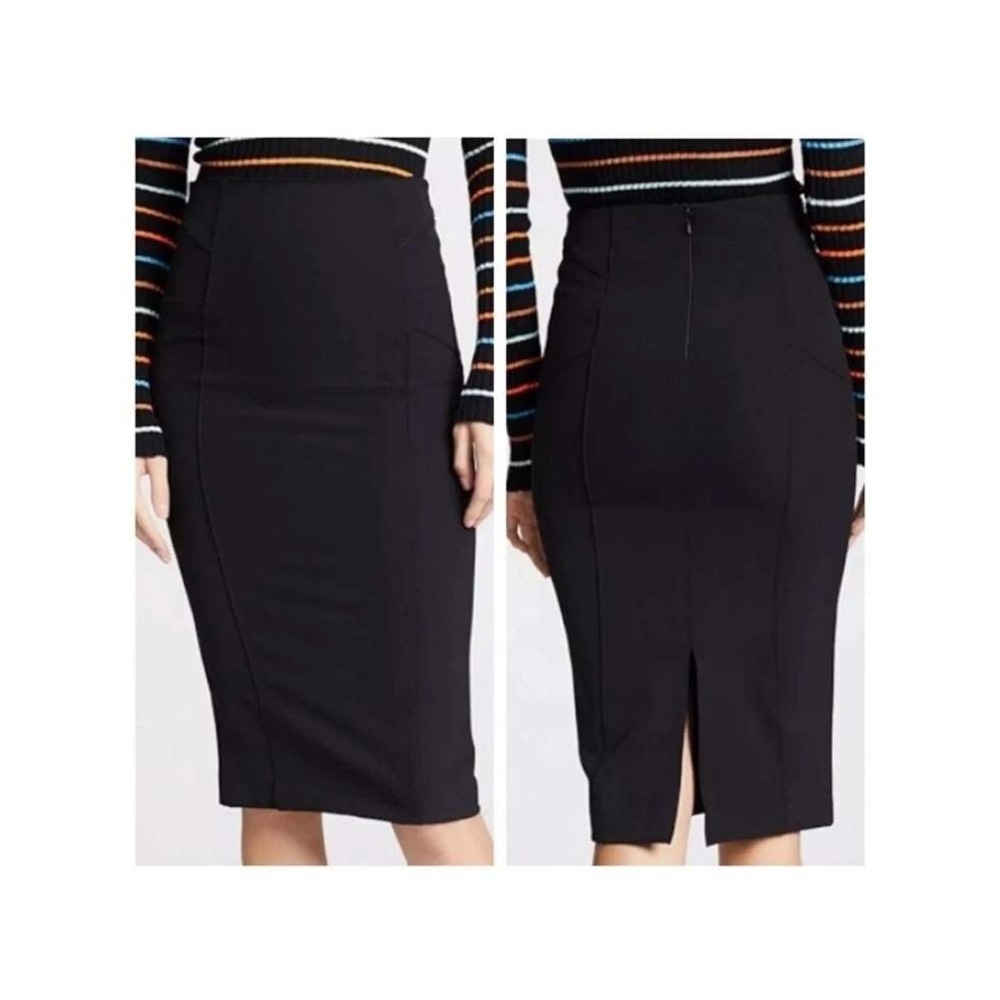 Veronica Beard Black Vail Midi Pencil Skirt Bodycon‎ High Waist Career Classic 6